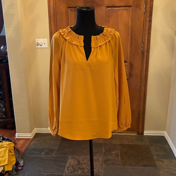 Yellow Ruffled Women's Top - Picture 1 of 6